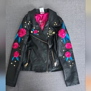 Beauty and the Beast faux leather jacket